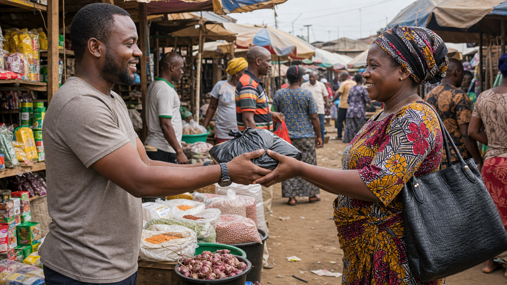 Nigerian market escrow handoff